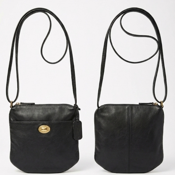 Fossil Handbags - Fossil Black Crossbody Bag with Gold Accents